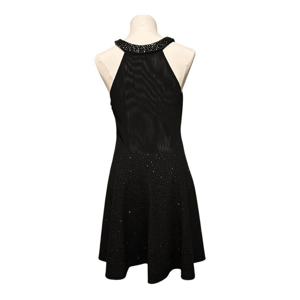 Betsy & Adam Black Sparkly Dress, Size 12, Beaded, Mini, Dinner, Gown, Prom - Picture 3 of 12